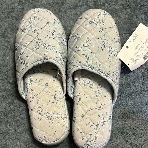 Charter Club Shoes Charter Club Printed Quilted Slide Slippers